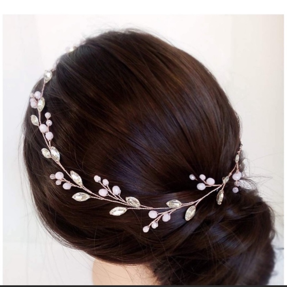 Rose Gold Bride Hair Piece
